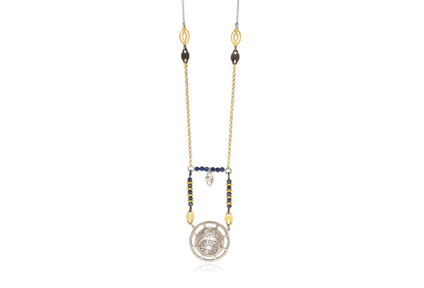 chain necklace small byzantine circle